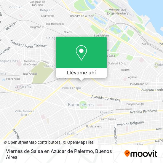 Mapa de Viernes de Salsa en Azúcar de Palermo