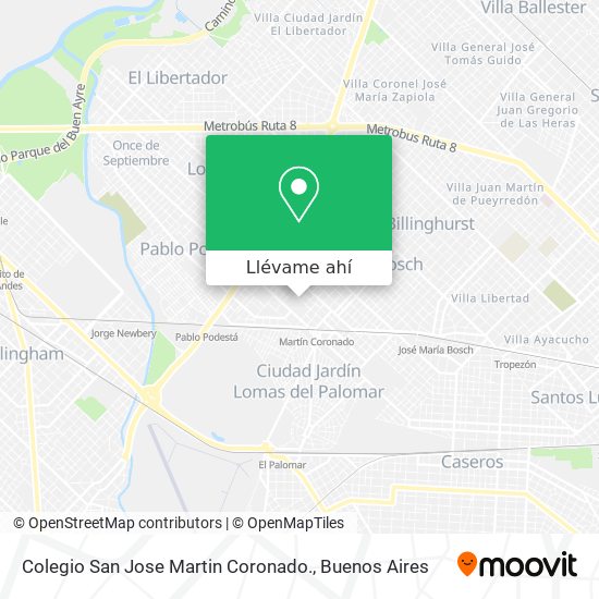 Mapa de Colegio San Jose Martin Coronado.