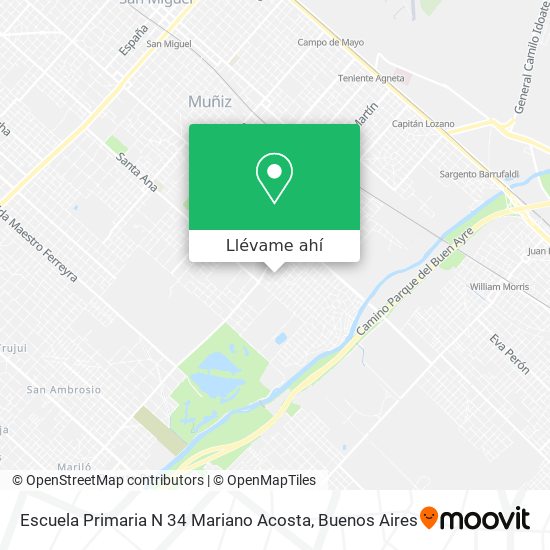 Mapa de Escuela Primaria N 34 Mariano Acosta