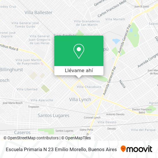 Mapa de Escuela Primaria N 23 Emilio Morello