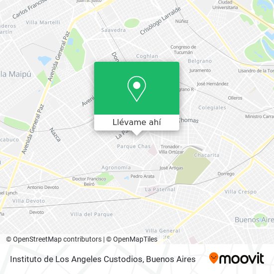 Mapa de Instituto de Los Angeles Custodios