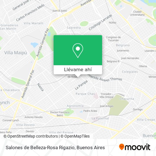 Mapa de Salones de Belleza-Rosa Rigazio