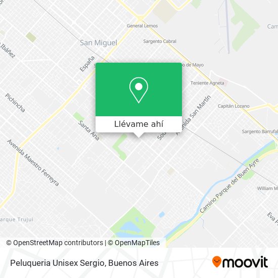 Mapa de Peluqueria Unisex Sergio