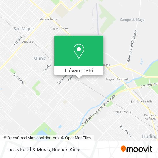 Mapa de Tacos Food & Music