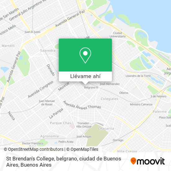 Mapa de St Brendan's College, belgrano, ciudad de Buenos Aires
