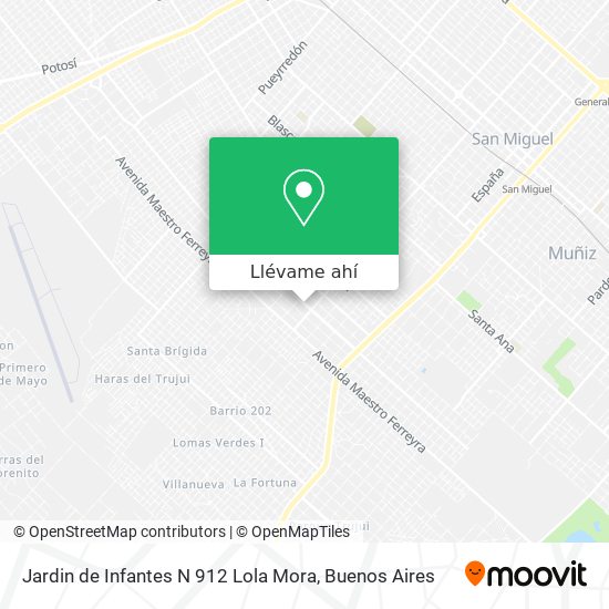 Mapa de Jardin de Infantes N 912 Lola Mora