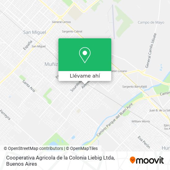 Mapa de Cooperativa Agricola de la Colonia Liebig Ltda