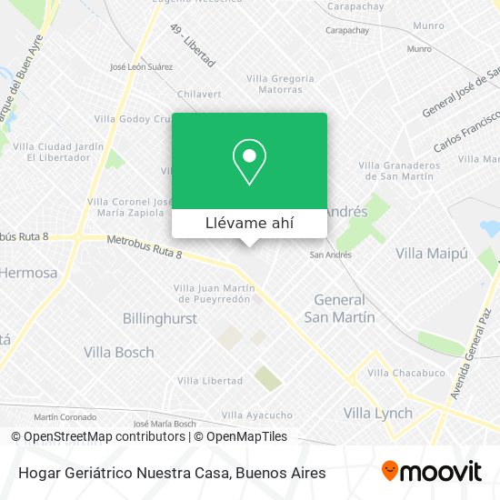 Mapa de Hogar Geriátrico Nuestra Casa