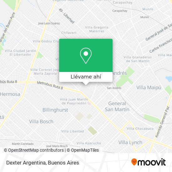 Mapa de Dexter Argentina