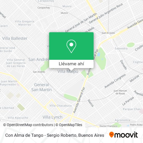 Mapa de Con Alma de Tango - Sergio Roberto