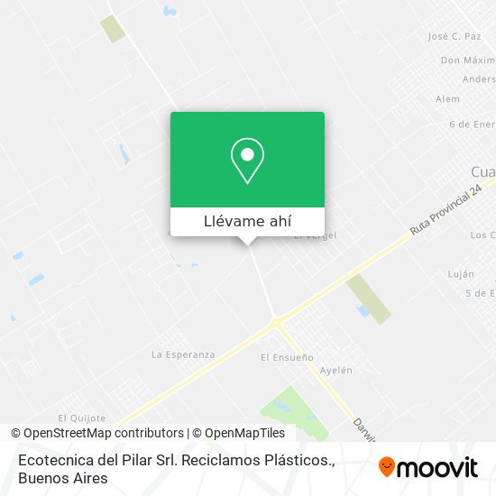 Mapa de Ecotecnica del Pilar Srl. Reciclamos Plásticos.