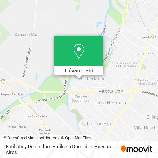 Mapa de Estilista y Depiladora Emilce a Domicilio