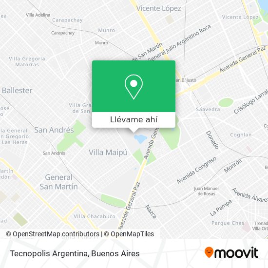 Mapa de Tecnopolis Argentina