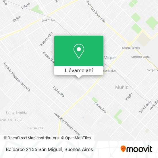 Mapa de Balcarce 2156 San Miguel