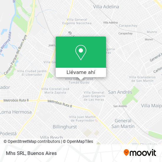 Mapa de Mhs SRL