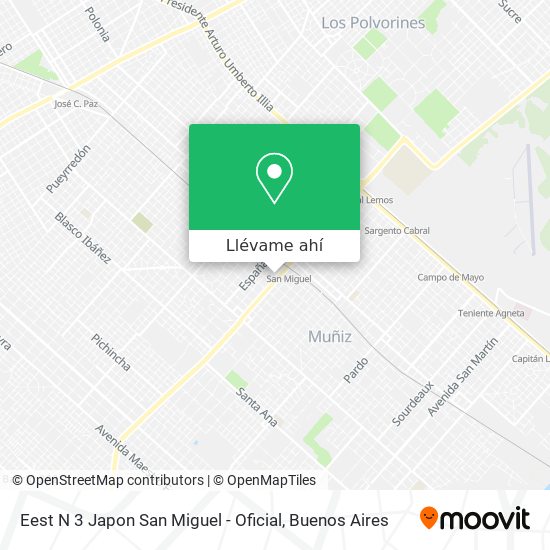 Mapa de Eest N 3 Japon San Miguel - Oficial