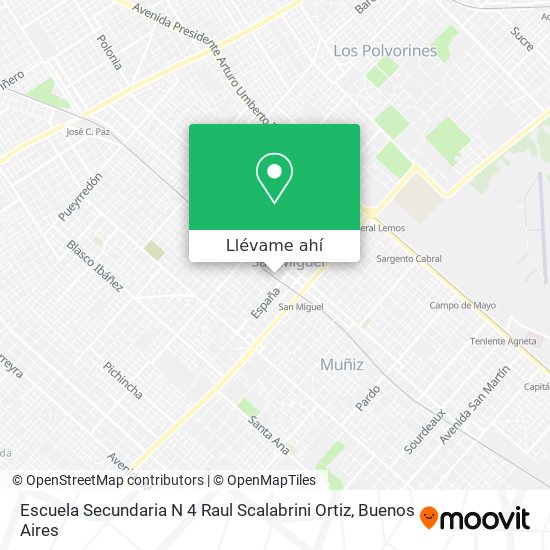 Mapa de Escuela Secundaria N 4 Raul Scalabrini Ortiz