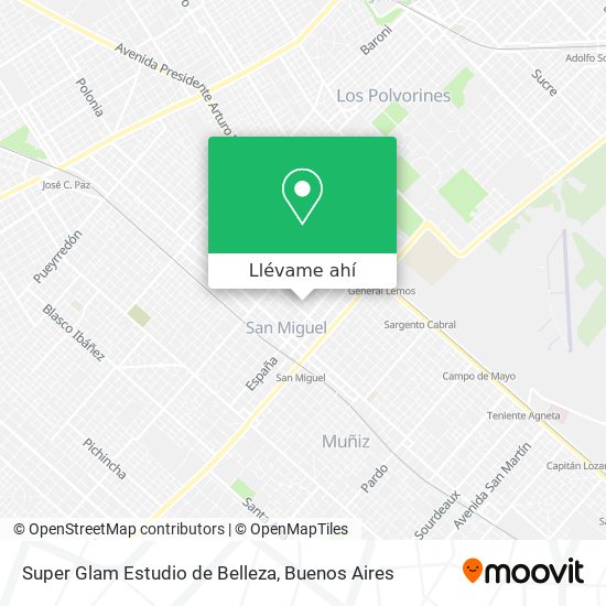 Mapa de Super Glam Estudio de Belleza