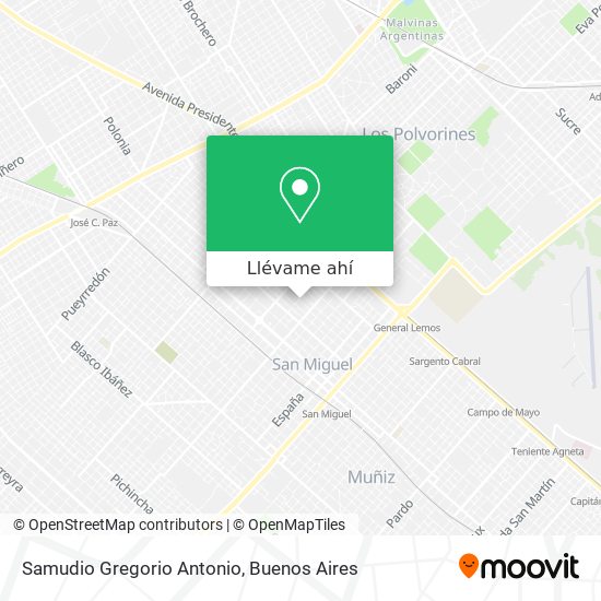 Mapa de Samudio Gregorio Antonio
