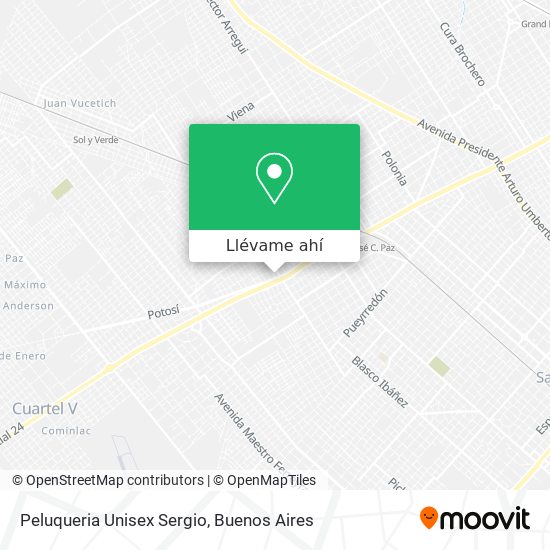 Mapa de Peluqueria Unisex Sergio