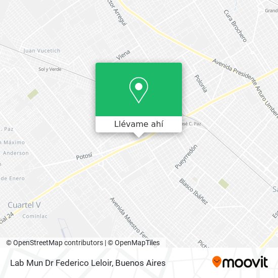 Mapa de Lab Mun Dr Federico Leloir