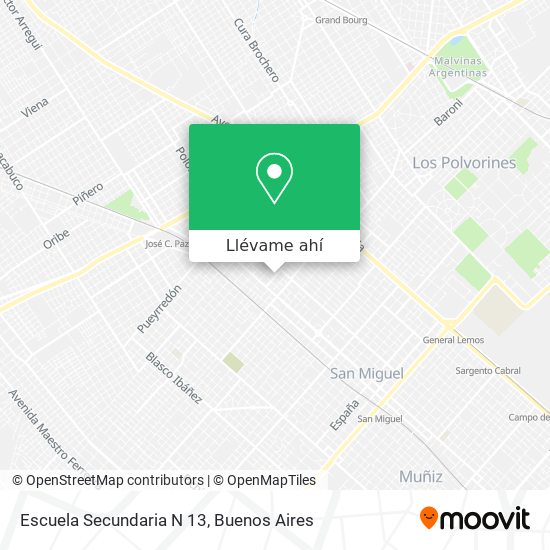 Mapa de Escuela Secundaria N 13