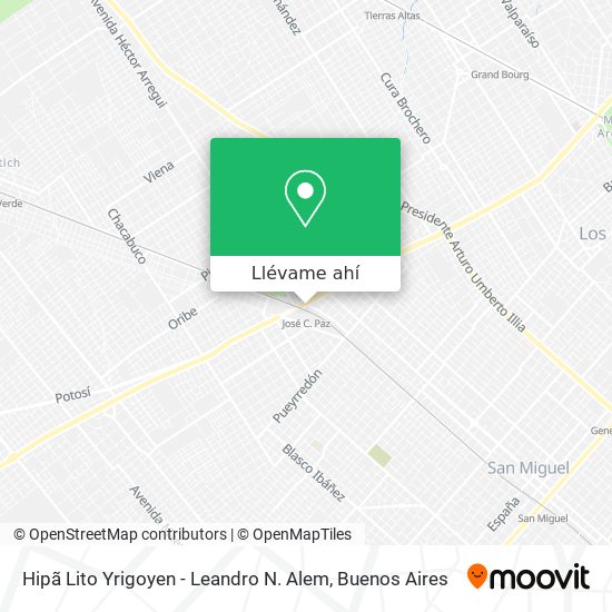 Mapa de Hipã Lito Yrigoyen - Leandro N. Alem