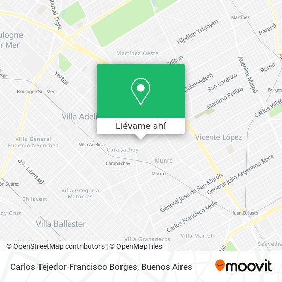 Mapa de Carlos Tejedor-Francisco Borges