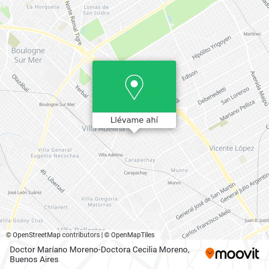 Mapa de Doctor Maríano Moreno-Doctora Cecilia Moreno