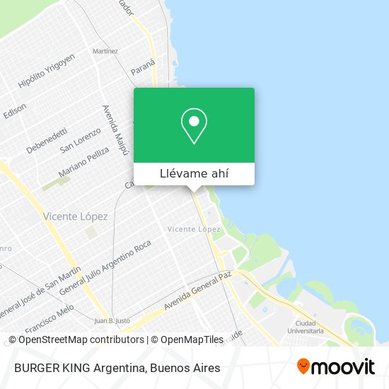 Mapa de BURGER KING Argentina