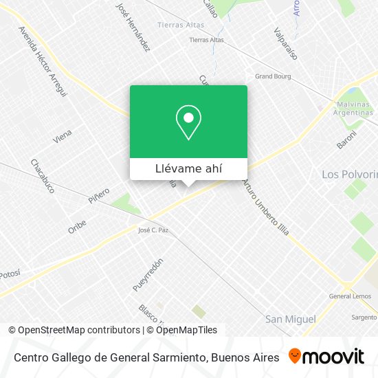Mapa de Centro Gallego de General Sarmiento
