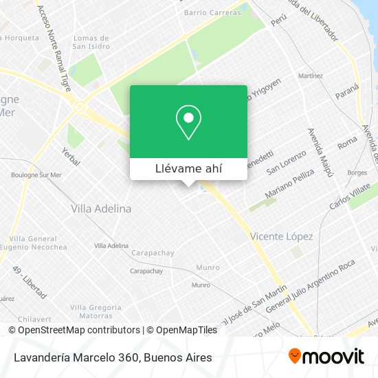Mapa de Lavandería Marcelo 360