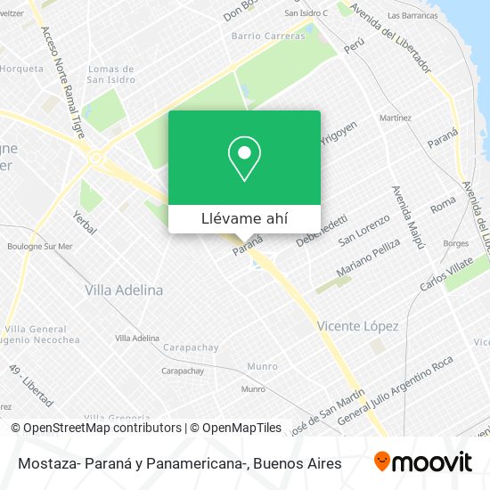 Mapa de Mostaza- Paraná y Panamericana-