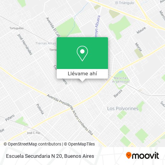 Mapa de Escuela Secundaria N 20