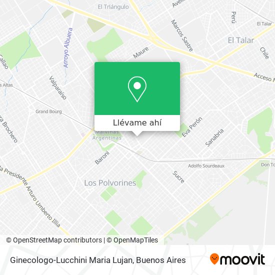 Mapa de Ginecologo-Lucchini Maria Lujan