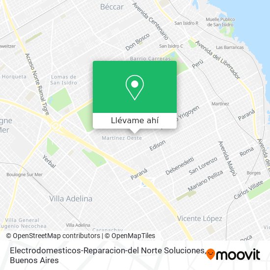 Mapa de Electrodomesticos-Reparacion-del Norte Soluciones