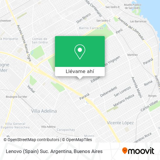 Mapa de Lenovo (Spain) Suc. Argentina