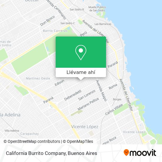 Mapa de California Burrito Company