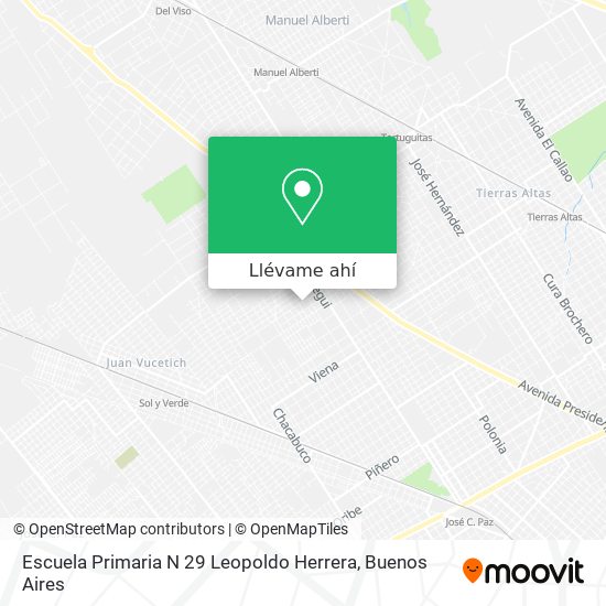 Mapa de Escuela Primaria N 29 Leopoldo Herrera