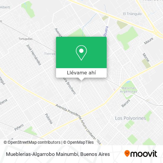 Mapa de Mueblerias-Algarrobo Mainumbi