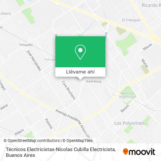 Mapa de Técnicos Electricistas-Nicolas Cubilla Electricista
