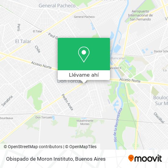 Mapa de Obispado de Moron Instituto