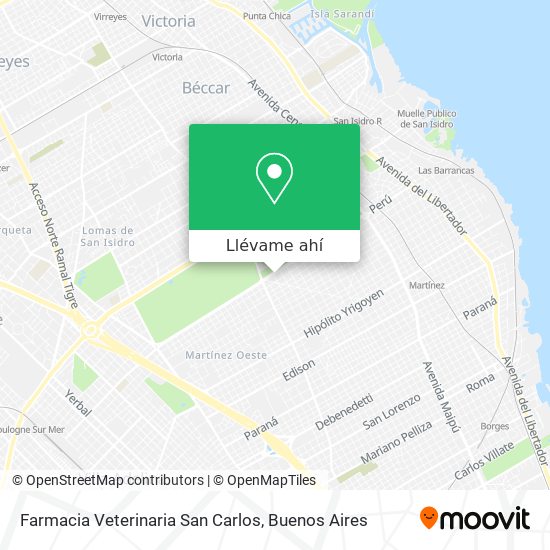 Mapa de Farmacia Veterinaria San Carlos