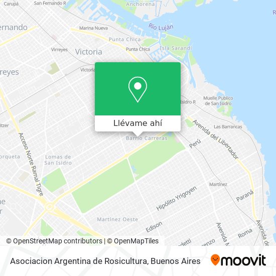Mapa de Asociacion Argentina de Rosicultura