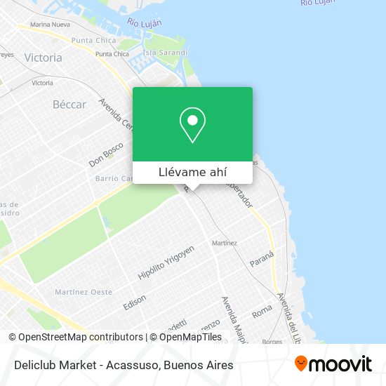 Mapa de Deliclub Market - Acassuso