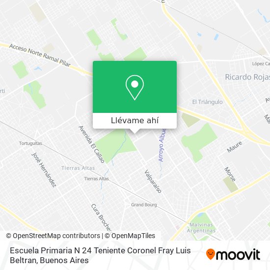 Mapa de Escuela Primaria N 24 Teniente Coronel Fray Luis Beltran