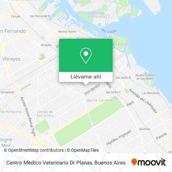 Mapa de Centro Medico Veterinario Dr Planas