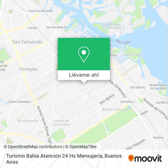 Mapa de Turismo Bahia Atencion 24 Hs Mensajeria