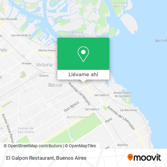 Mapa de El Galpon Restaurant