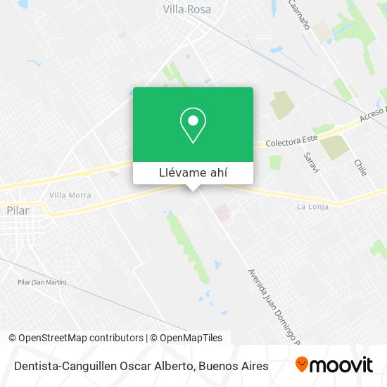 Mapa de Dentista-Canguillen Oscar Alberto